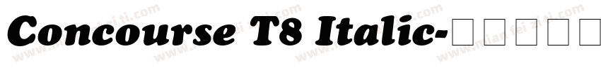 Concourse T8 Italic字体转换